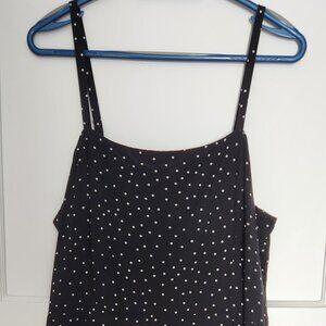 Gap Dress XL Tall Black with with polka dots
